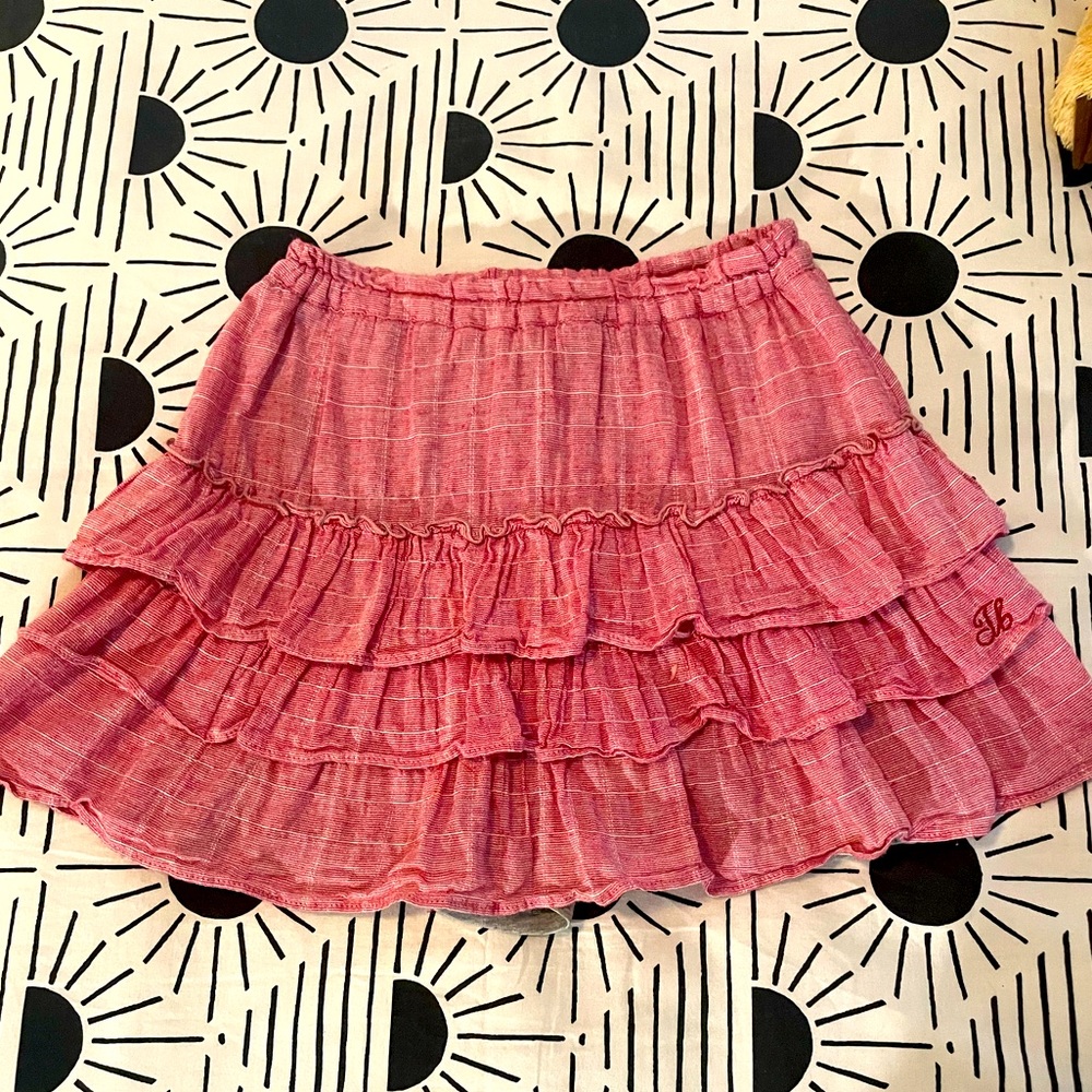 Sweet Red Tiered Ruffle Skirt w/ Undershorts